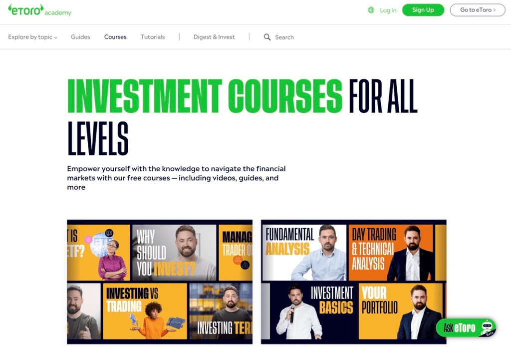 etoro research and education