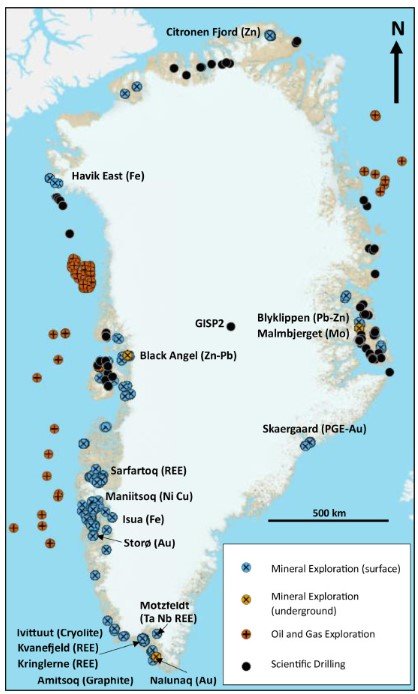 Greenland's mineral reserves
