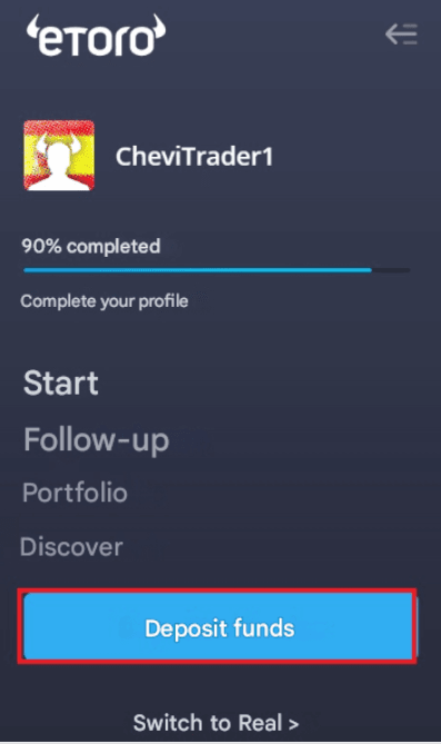 deposit funds etoro