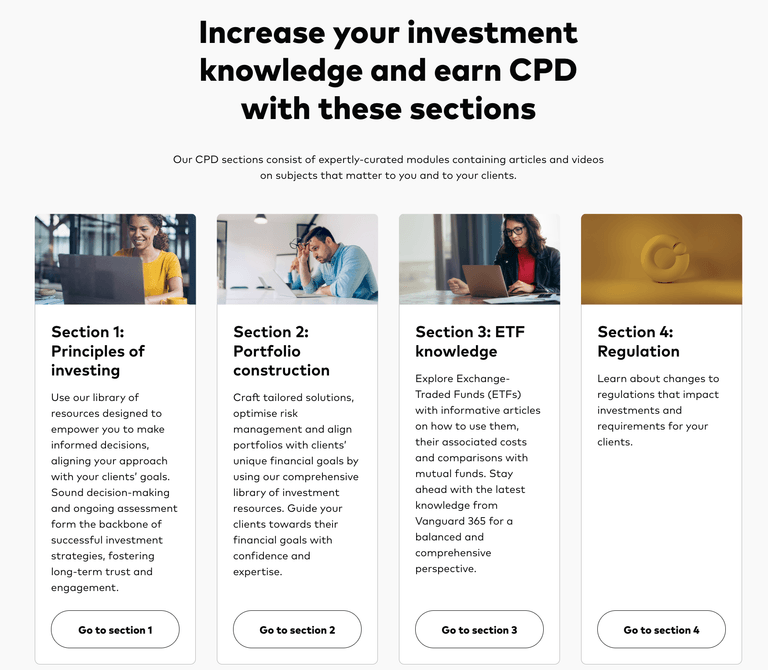 vanguard education cpd