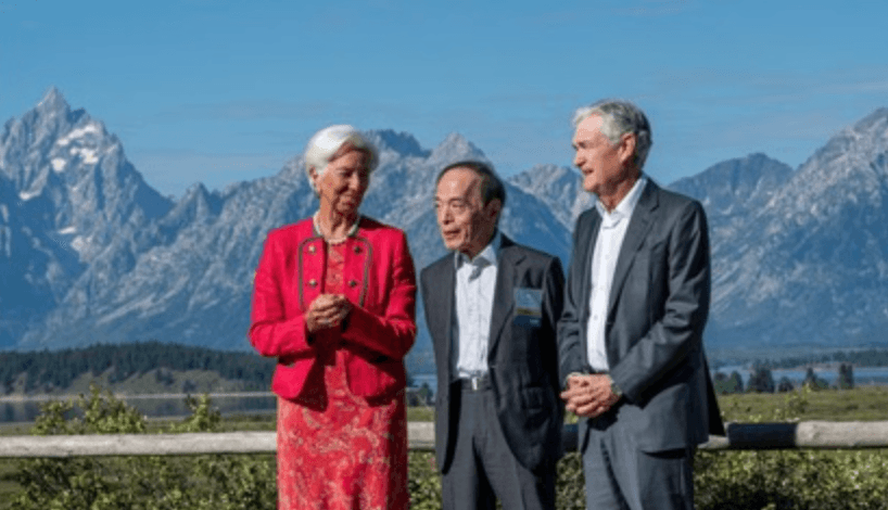 jerome powell, christine lagarde and kazuo ueda